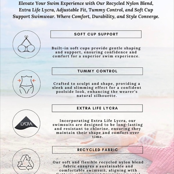 Gottex Navy One-Piece Swimsuit with Chain-Strap and Gold Buttons Luxury - Picture 10 of 10